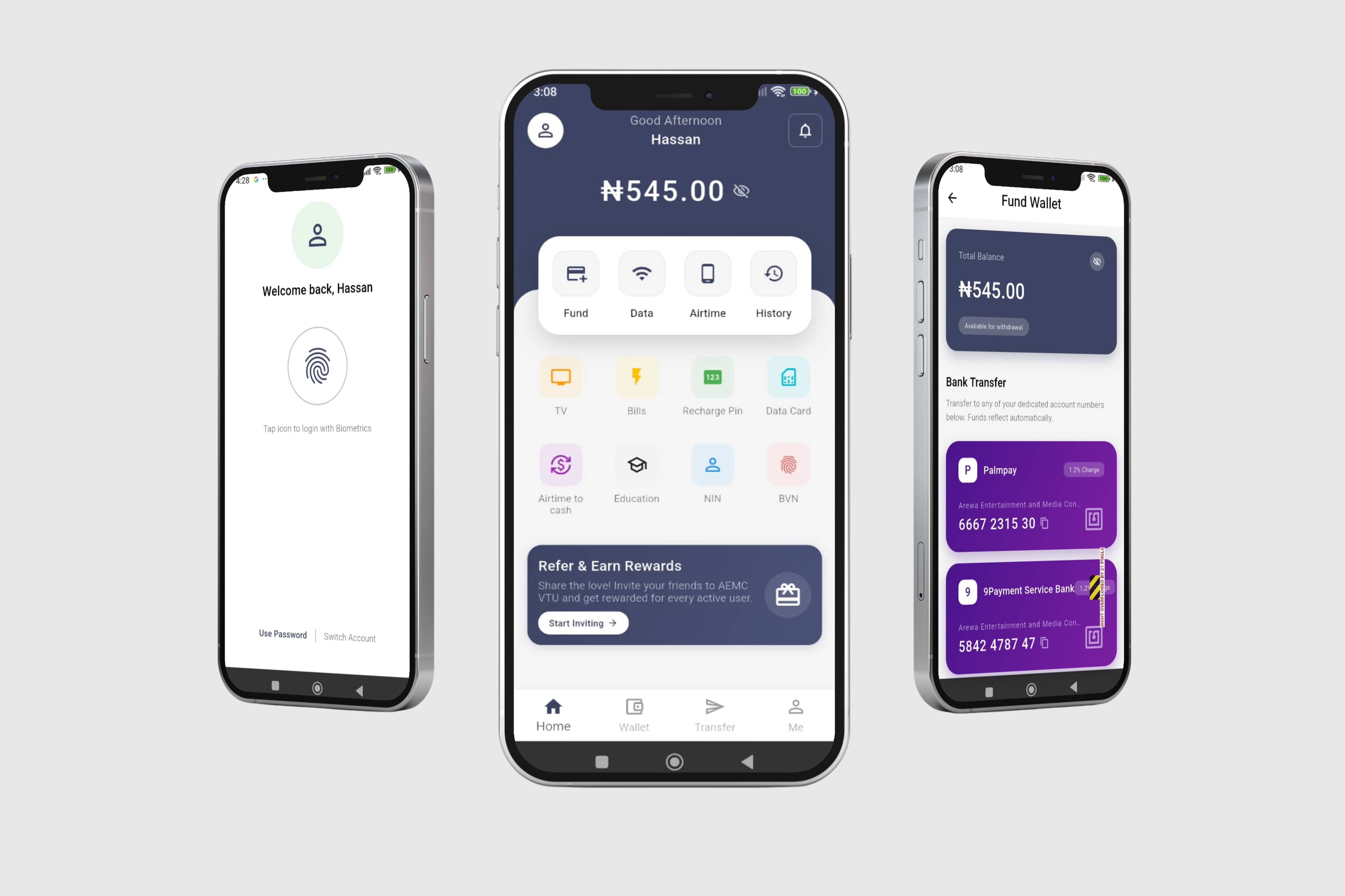 HasrinPay Mobile App Interface